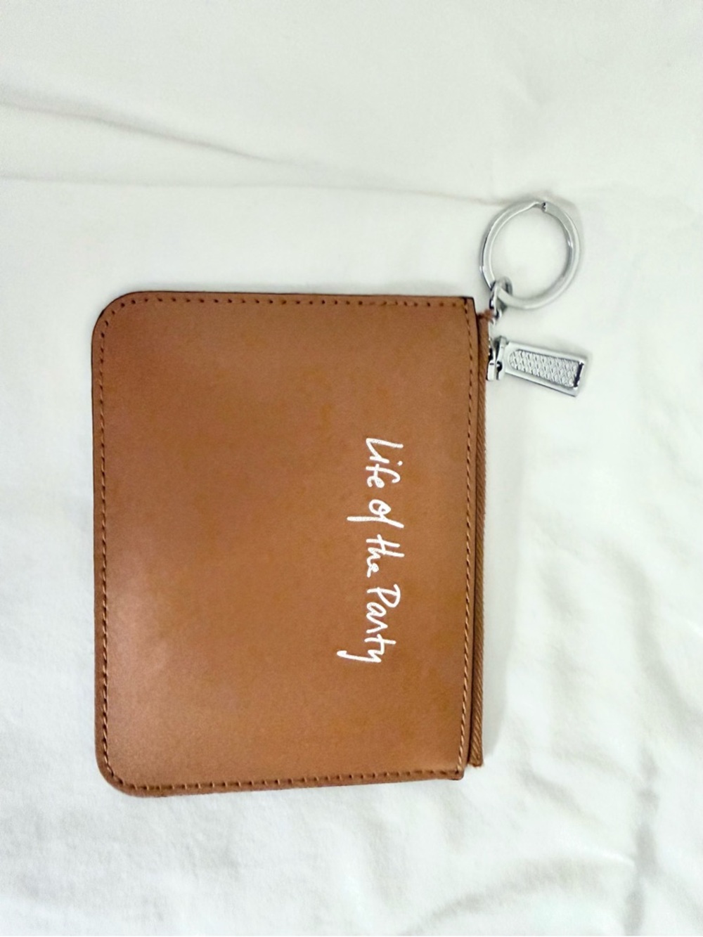 Rebecca Minkoff Tan 'Life of the Party' Leather Wristlet